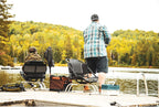 Pelican Ergo360 Swivel Boat Seat - Premium Fishing Seat - Adjustable Backrest - Bass Raider Compatible - Black