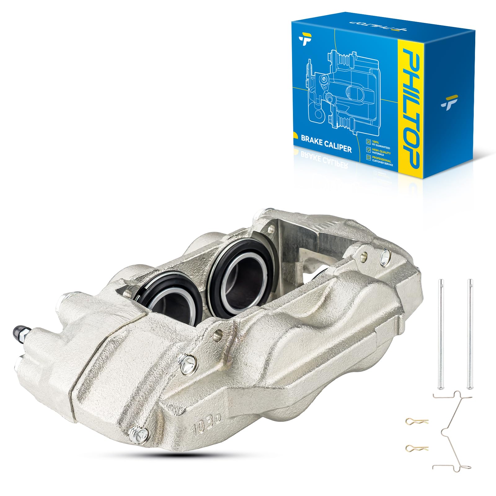 PHILTOP 18B5046 18B5047 Rear Disc Brake Caliper Assembly Fit for 2007-2017 Jeep Wrangler, 2008-2012 Jeep Liberty, 2007-2011 Dodge Nitro, 2018 Jeep Wrangler JK