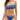 ZAFUL Women's Bandeau Bikini Set Fishnet Strapless Swimsuits Tie Back High Cut Cheeky 2 Piece Bathing Suits