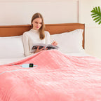 Heated Electric Blanket Queen Size - 84" x 90" Heating Blanket with Dual Control, 10 Levels & 8 Hours Auto Off, Soft Warm Flannel Gift with Over-Heat Protection, ETL & FCC Certified