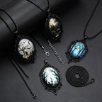 8 Pcs Gothic Necklace Goth Jewelry Witch Gifts For Women Cameo Choker Necklaces Black Stainless Steel Chains Blood Vampire Bat Crow Cross Costume Party…