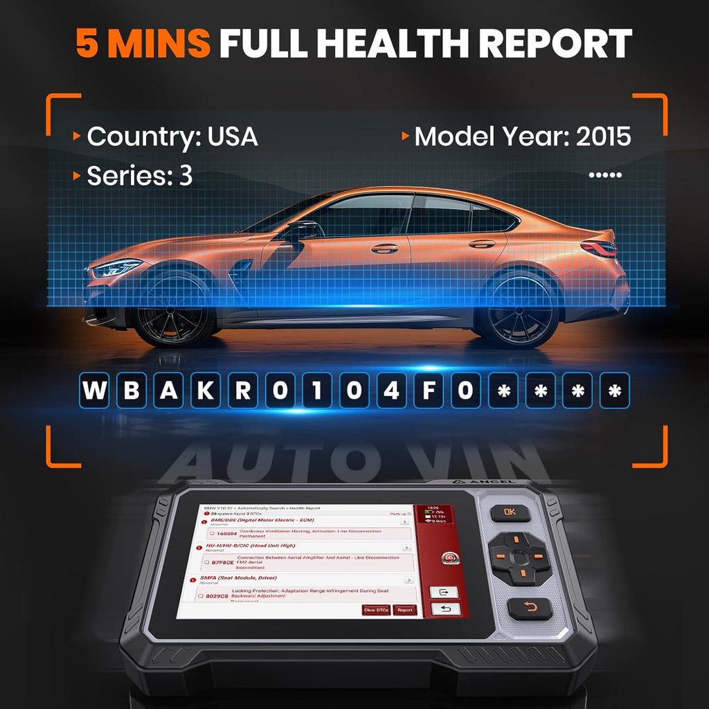 OBD2 Scanner ANCEL FX6100 Bidirectional Scan Tool, All Systems Car Diagnostic Scanner, Code Reader with Active Test,15+ Reset, Oil/EPB/BMS/ABS Bleeding/SAS/D-PF Reset, FCA&CANFD, AutoVin, Free Upgrade