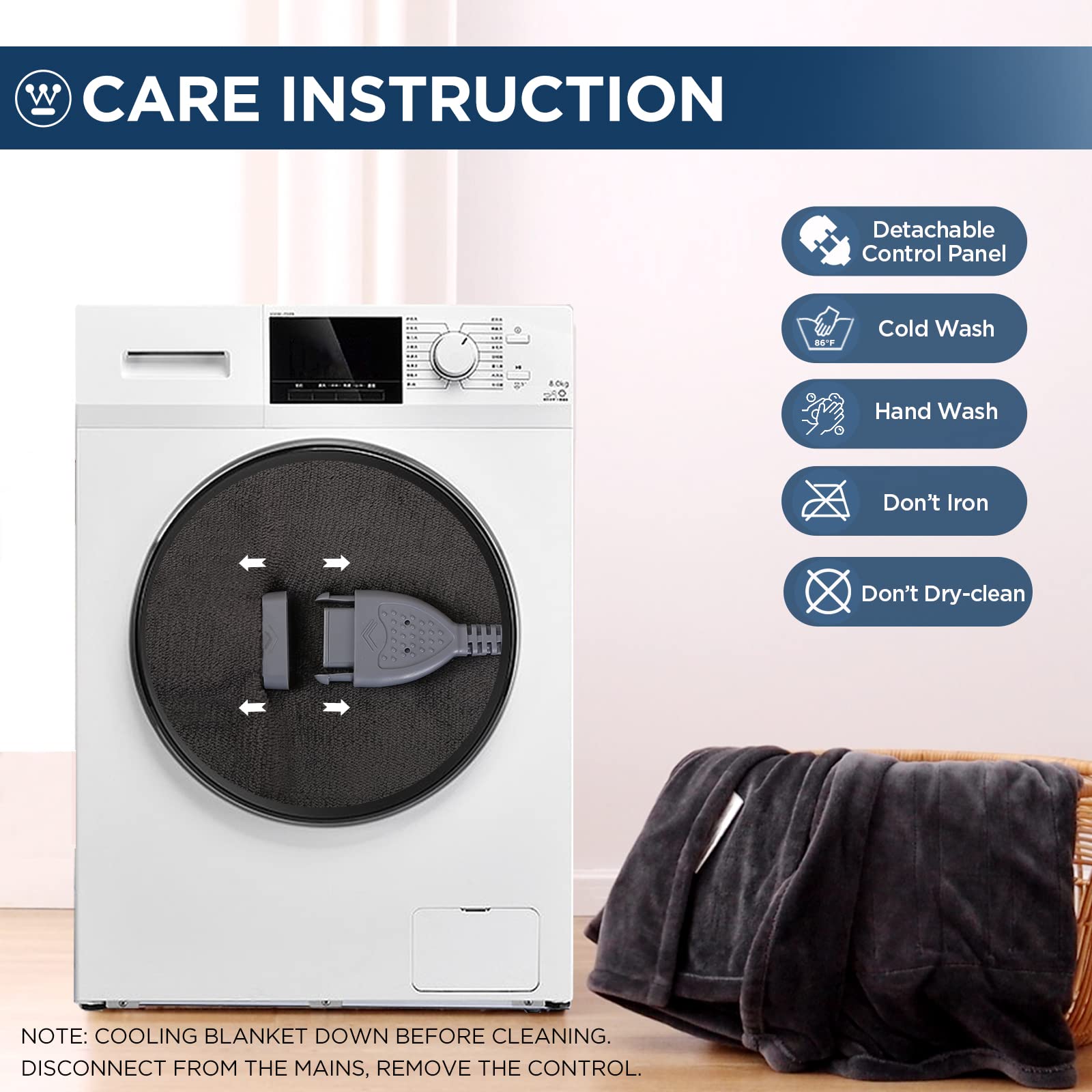 Manta eléctrica Westinghouse tamaño Queen, franela súper suave y acogedora 84" x 90" manta calefactable con 10 niveles de calentamiento rápido y apagado automático de 1-12 horas, lavable a máquina, certificación ETL y FCC, beige