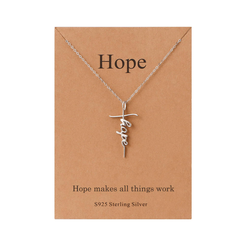 Lcherry Faith Cross Pendant Necklace for Women Religious Christian Jewelry Mother's Day Gifts for Women