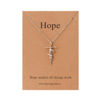 Lcherry Faith Cross Pendant Necklace for Women Religious Christian Jewelry Mother's Day Gifts for Women