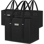 BALEINE 3Pk Reusable Grocery Bags, Foldable Shopping Bags for Groceries with Reinforced Bottom & Handles (Antique Foliage)