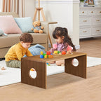 Foldable Japanese Floor Table Low Bamboo Coffee Table for Tatami Meditation,Easy Assembly,Space-Saving Design, Ideal for Small Spaces,Living Room,Bedroom,Office (Walnut, 31.49 INCH)