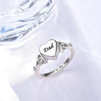 Heart Cremation Ring for Ashes: 925 Sterling Silver Forever in My Heart Carved Urn Keepake Rings Memorial Jewelry for Women Men