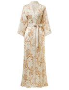 PRODESIGN Kimono Robe for Women - Long Satin Sleepwear Silky Kimono Cover-Up Nightgown Japanese Bathrobe Loungewear Blouse