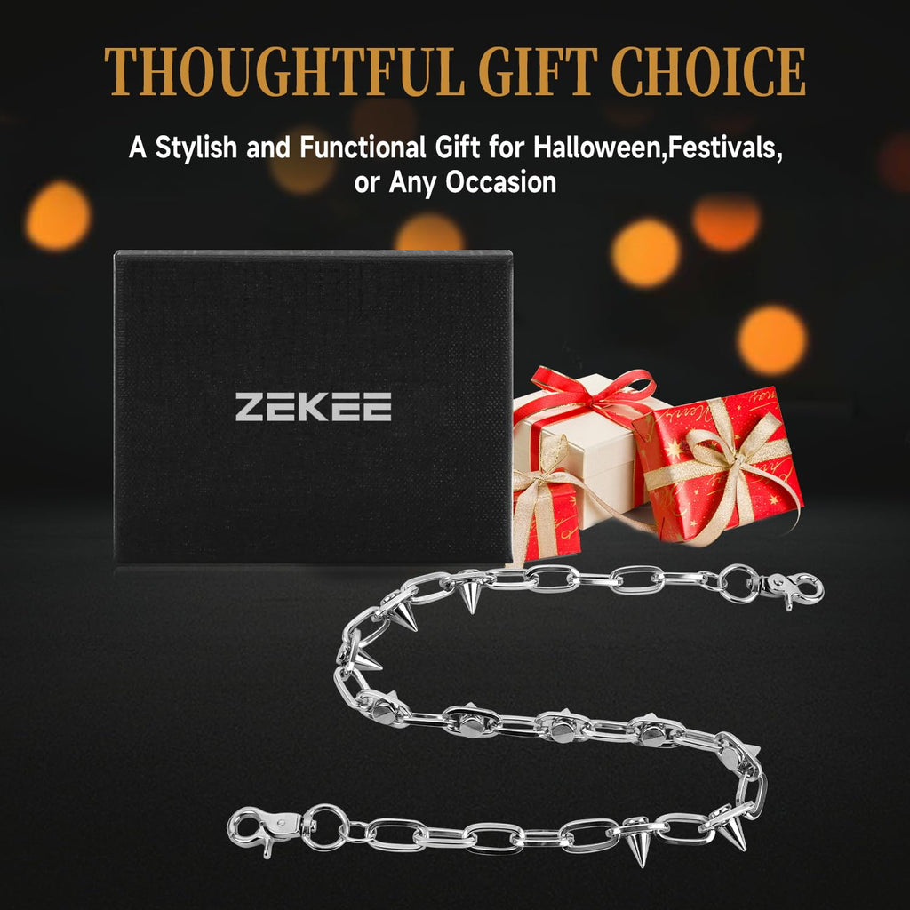 Chaîne de portefeuille Chaîne de pantalon Chaîne Hip Hop Punk Chaîne de jeans Chaîne de clés Goth Rivet lourd Accessoires pour femmes hommes