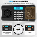 4.1 Cubic Large Home Safe Fireproof Waterproof, Digital Home Security Fireproof Safe Box with Combination Lock, Alarm Systerm and Removable Shelf, Fire Safe for Home Documents Money Valuables