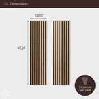 WVH Slatpanel Oak Natural Core – Acoustic 3D Textured Wood Panels for Walls & Ceilings | Decorative Panels for Homes, Offices & Studios | 2 x 47.24” x 12.6” | Real Wood Veneer, MDF, Felt - Grand Goldman