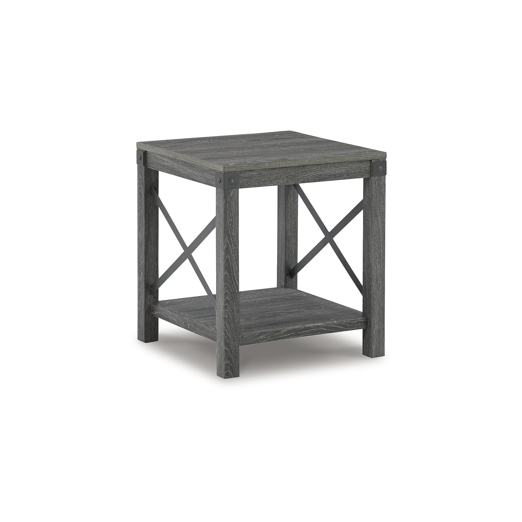 Signature Design by Ashley Carynhurst Rustic Farmhouse End Table, Whitewash
