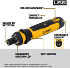 DEWALT Cordless Screwdriver USB Rechargeable with FLEXDRIVE Control and Screwdriver Bit Set, Electric Screwdriver Cordless with LED Light (DWHT66719)