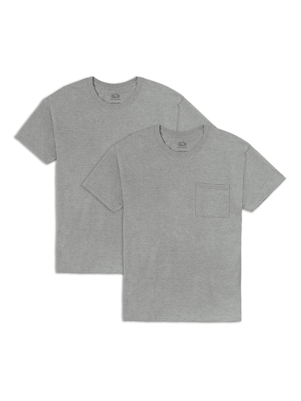 Fruit of the Loom Men's Crew Tee Undershirts, Moisture Wicking & Tag Free, Also Available in Big & Tall