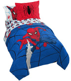 Jay Franco Marvel Spidey and His Amazing Friends Team Spidey 5 Piece Twin Size Bed Set - Includes Comforter & Sheet Set Bedding - Super Soft Fade Resistant Microfiber (Official Marvel Product)