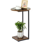 HDANI C End Table,Couch Table That Slide Under,Small Sofa Side Table in Living Room,Bedroom,Black