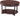 Leick Home 10109-CH Oval Small Coffee Table with Shelf, Chocolate Cherry