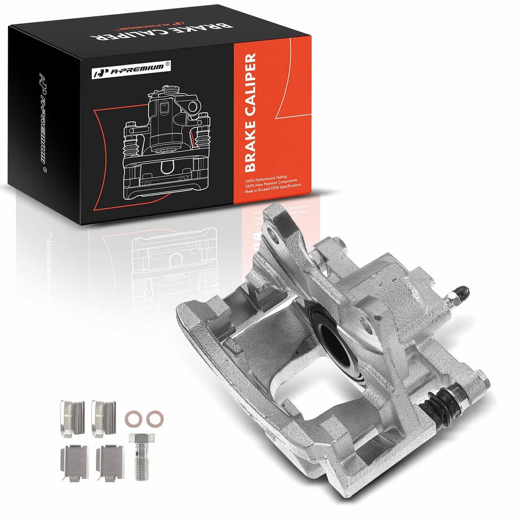 A-Premium Rear Disc Brake Caliper Assembly with Bracket Compatible with Dodge and Jeep Models - Wrangler 2007-2017, Wrangler JK 2018, Liberty 2008-2012, Nitro 2007-2011