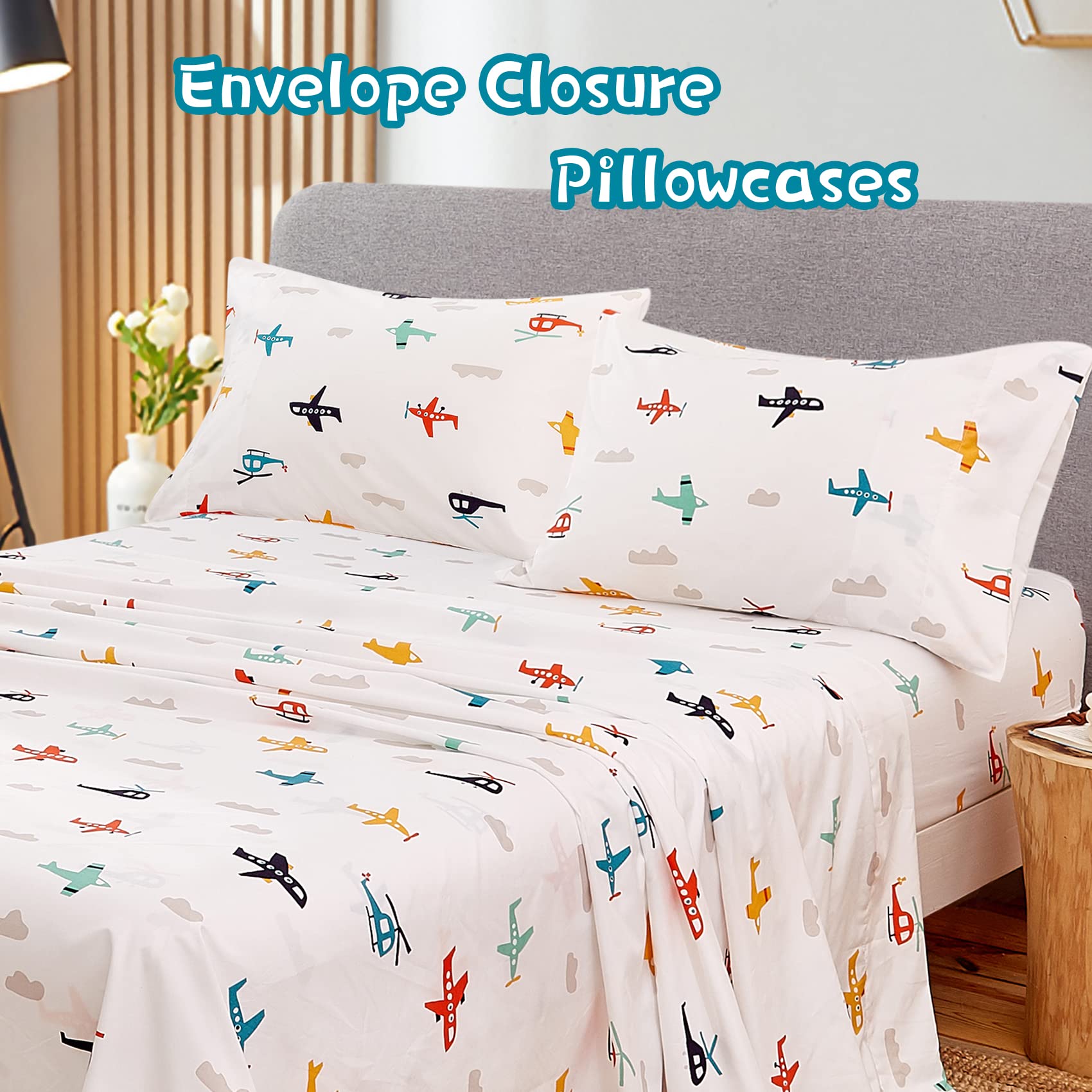 ست ملحفه کودکان یونیکورن صورتی JSD، سایز تویین، ۳ تکه، ملحفه‌های رختخواب میکروفایبر چاپ شده با طرح رنگین کمان برای دختران، جیب عمیق