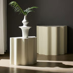 JUSTONE Set of 2 Round Coffee Tables for Living Room, Faux Mars Pattern Modern Minimalist Side Tables Accent End Table End Table for Apartment,Office,Marble