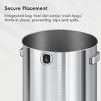 EKO Urban 24 Gallon Round Stainless Steel Open Top Waste Bin, Tall Commercial Trash Can for Indoor/Outdoor, Extra Large Metal Garbage Bin for Office, Restaurant, Restroom, 90L