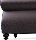 Living Room Furniture Sets,Mid-Century Vintage Sofa Couches with Rivet Design (Brown, Loveseat+3 Seater)