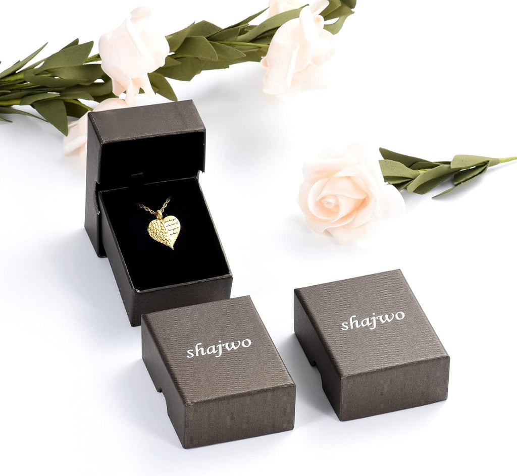 shajwo Cremation Heart Urn Necklace Ashes Jewelry for Women Men Keepsake Pendant Memorial Locket Ash Holder