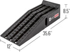 Black Widow Plastic Car Service Ramps - Lifts Vehicles 6.25" H for Maintenance or Oil Changes - Each Ramp is 12" W and 10,000 lbs. Capacity Per Pair-Pack of Two