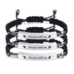 MPRAINBOW Adjustable Cremation Memorial Urn Bracelet, Stainless Steel Cremation Manmade Braided Urn Bracelet Keepsake Urn Bracelet for Ashes with Fill Kit