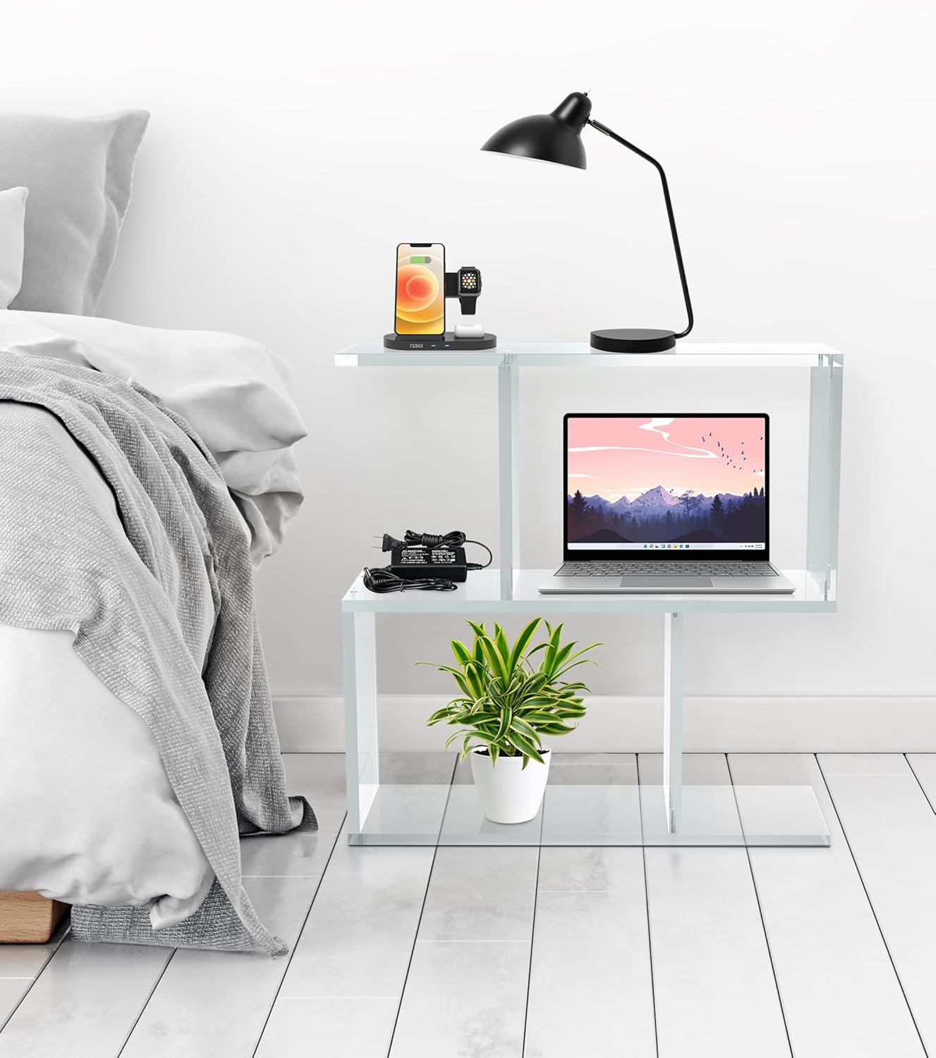 Arteriors Acrylic Coffee Table for Living Room - Clear Furniture End Table