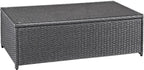 Crosley Furniture Palm Harbor All Weather Rattan Wicker Outdoor Coffee Table for Patio, Deck, Porch, Brown