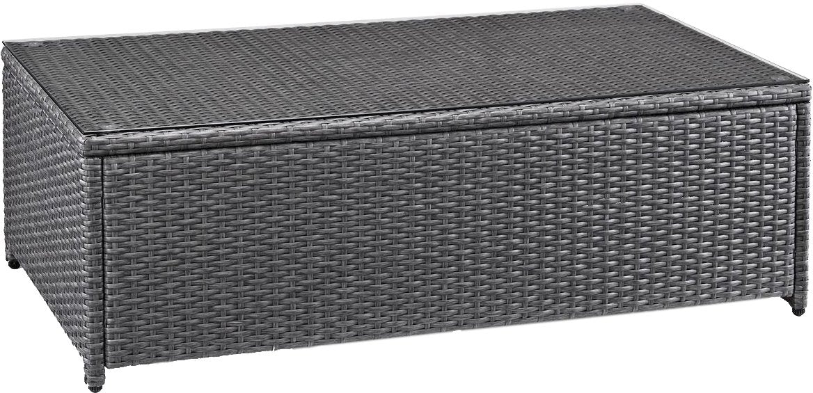 Crosley Furniture Palm Harbor All Weather Rattan Wicker Outdoor Coffee Table for Patio, Deck, Porch, Brown