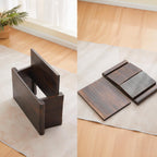 Japanese Altar Table,Folding Floor Table,Wood Small Low Meditation Table,Coffee Table for Living Room, Brown,19.7" x 11.8" x 7.9"