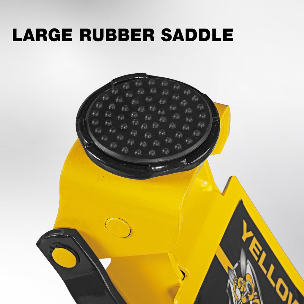 YELLOW JACKET Low Profile Floor Jack with Dual Pumps Quickly Lift Hydraulic Car Jack with Pad, 4 Ton (8,800 lb) Capacity