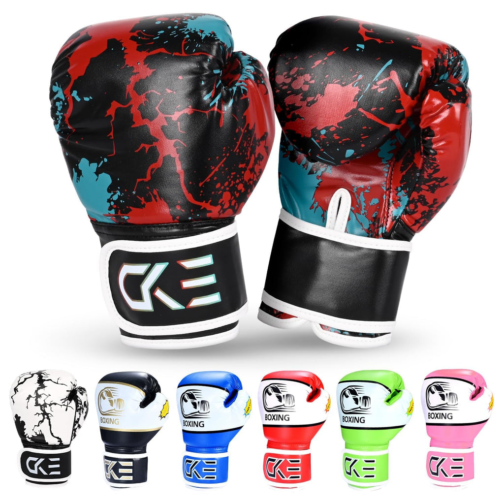 CKE Kids Boxing Gloves for Kids Boys Girls Junior Youth Toddlers Age 5-12 Years Training Boxing Gloves for Punching Bag Kickboxing Muay Thai