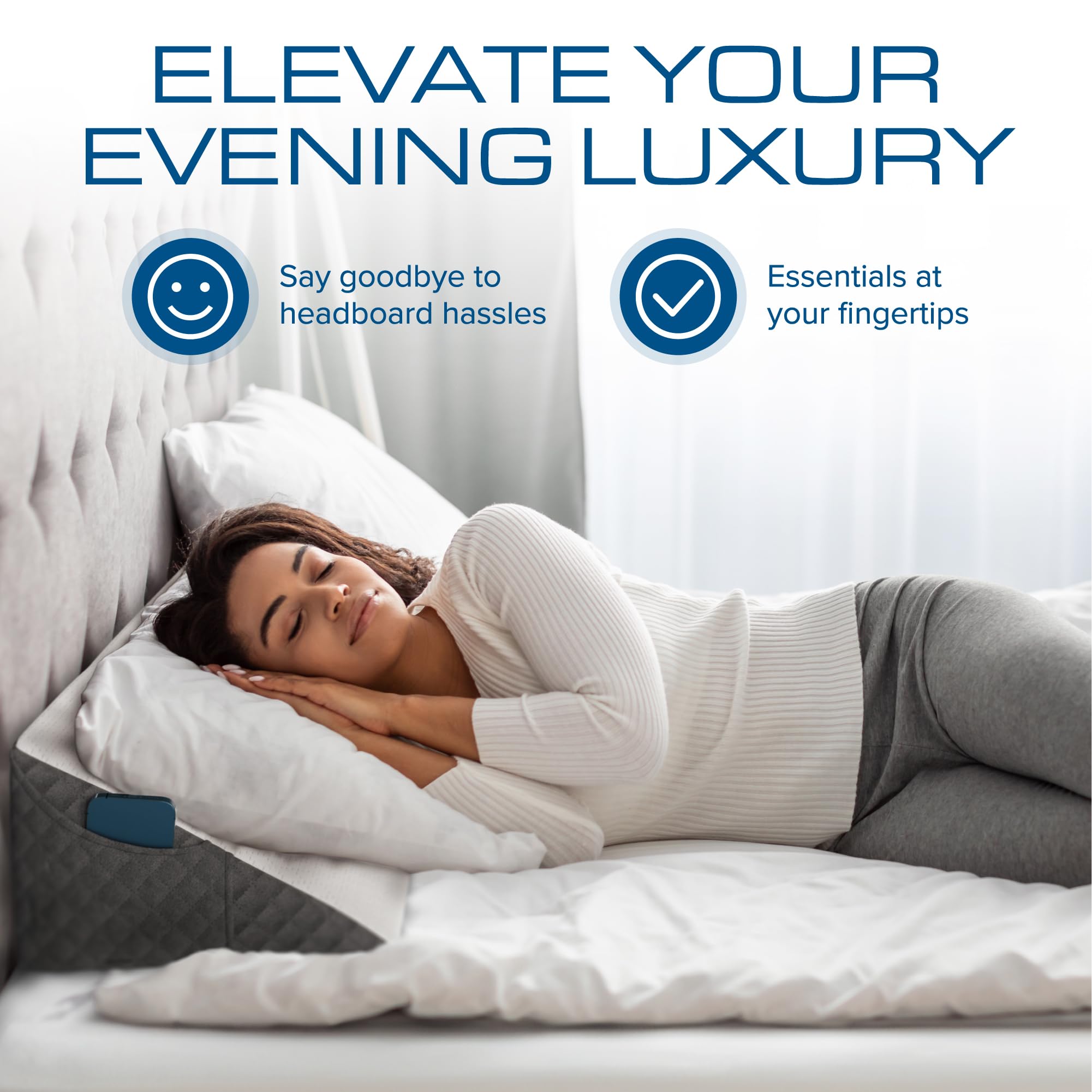 Kölbs Seng Kile Hovedgærde Pude, Vendbar 2-sidet, Skift Øjeblikkeligt Dit Dekor, Madras Mellemrums Fyld Queen