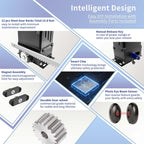 TOPENS RK2500T Automatic Sliding Gate Opener Rack Drive Electric Gate Motor for Heavy Driveway Slide Gates Up to 5700 Pounds Security Gate Operator AC Powered with Gear Rack and Remote Control