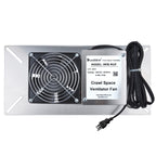 Durablow 220 CFM Air-Out Stainless Steel Crawl Space Vent Fan, Dual Fans with Dehumidistat & Thermostat, Foundation Vent, Radon Mitigation, for Crawl Space, Basement (Stainless Steel 430, M2D-S430)