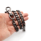 Chaîne de portefeuille newtro pour hommes femmes garçons filles, porte-clés long punk jean pantalon moto biker anneau porte-clés noir 24" (D06BK24)