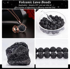 PH PandaHall 470pcs 8mm Lava Beads Natural Black Bead Black Lava Spacer Beads Oil Diffuser Bead Round Rock Stone Volcanic Rock Chakra Stone for Earrings Necklaces Bracelet Jewelry Making