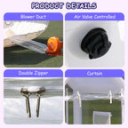 Iuoni 10FT Klarer PVC aufblasbarer Bubble House Kuppelzelt mit Tunnel - Bubble House Kuppel aufblasbar, ideal für lustige Veranstaltungen und Partys, langlebiges aufblasbares Bubble House, einfache Einrichtung