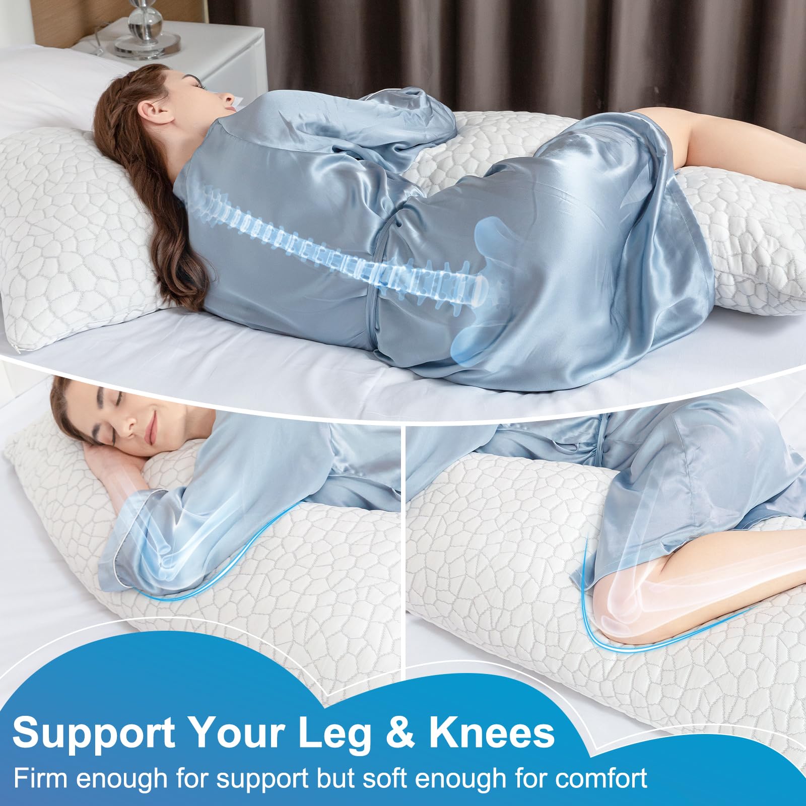 SUPA MODERN охлаждающие подушки для сна 2 шт. подушки из измельчённой пены с эффектом памяти регулируемые прохладные подушки для сна на боку, спине и животе роскошные гелевые подушки размера Queen комплект из 2 шт. съемные моющиеся чехлы