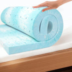 EGO Topper 2 Inch Full Memory Foam Mattress Topper, Cooling Gel Foam Mattress Topper for Pressure Relief, Ventilated Design Bed Topper in a Box, CertiPUR-US Certified, 54"×75", Medium