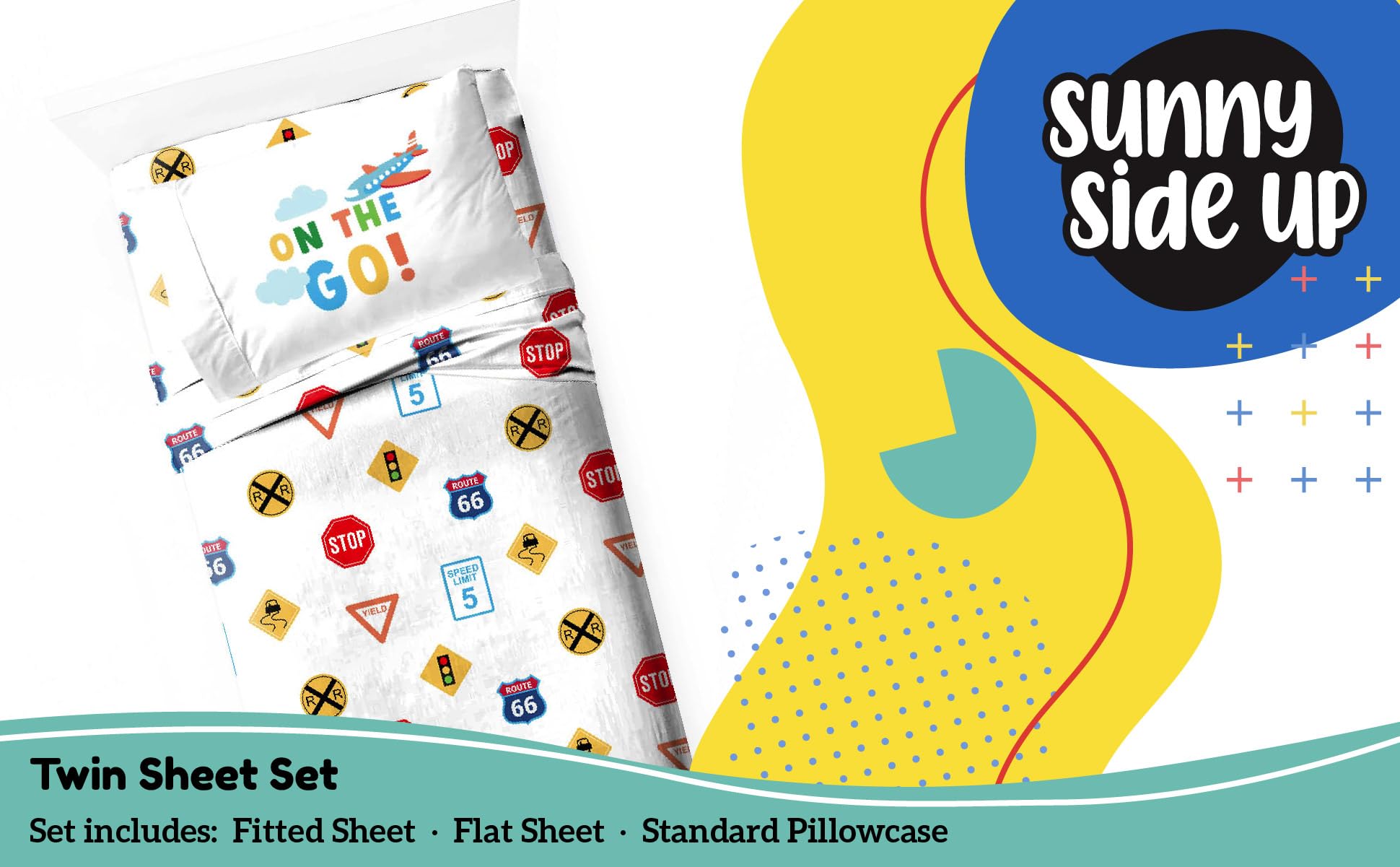 Sunny Side Up Minecraft Creeper & Animals Twin Sheet Set - 3 Piece Kids Bedding Set Includes Pillow Cover - Super Soft Microfiber Sheets