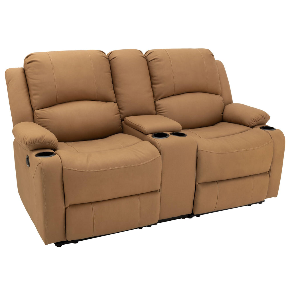 65"" Powered Wall Hugger Reclining RV Theater Seats | Double Recliner RV Sofa & Console | RV Couch | Wall Hugger Recliner | RV Theater Seating | RV Furniture (Slate), CC-PMOD65