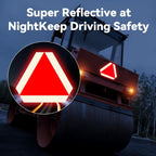 Slow Moving Vehicle Triangle Sign, Rust Free Aluminum, 14"X16", 40-mil Thick Reflective For Golf Cart, Tractor, UTV, Safety Signs