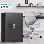 4.1 Cubic Large Home Safe Fireproof Waterproof, Digital Home Security Fireproof Safe Box with Combination Lock, Alarm Systerm and Removable Shelf, Fire Safe for Home Documents Money Valuables