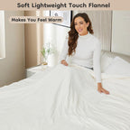 Elektrisch verwarmd deken 72" x 84" volledige maat flanellen stof met 4 verwarmingsniveaus & 10 uur automatische uitschakeling, ademend warm en wasbaar voor zacht en bed - lichtgrijs