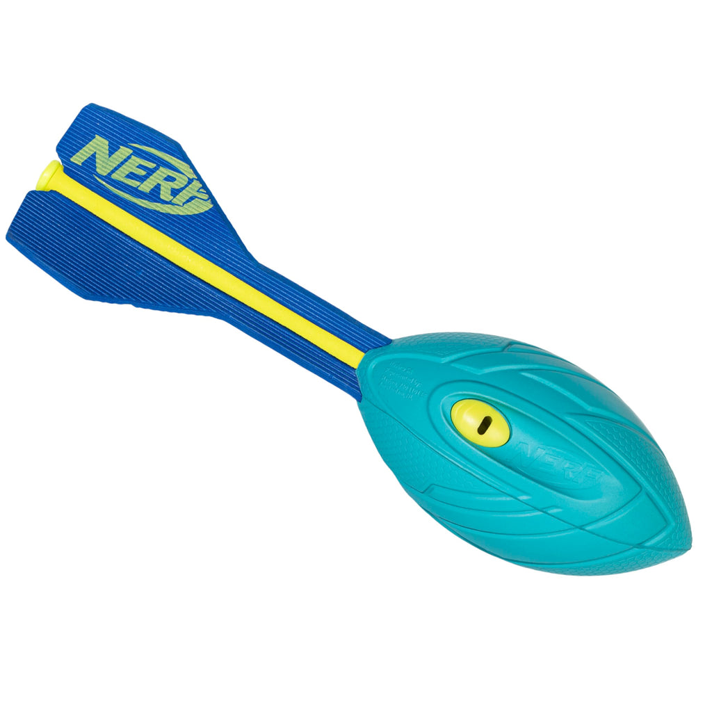 Nerf Vortex Aero Howler Foam Ball – Classic Long-Distance Football - Flight-Optimizing Tail - Hand Grip – Indoor and Outdoor Fun (Blue)
